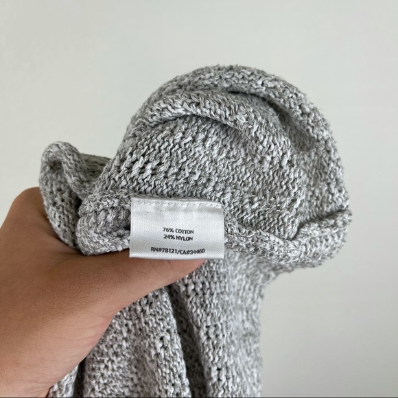 Eileen Fisher gray v neck knit sweater - Picture 3 of 9